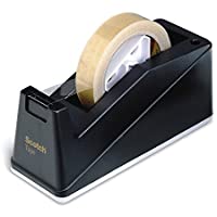 Los mejores  - Scotch Dispensador para Cinta Adhesiva - Modelo C10 Negro para Cinta de hasta 25mm x 66m - Uso Profesional- Dispensador…